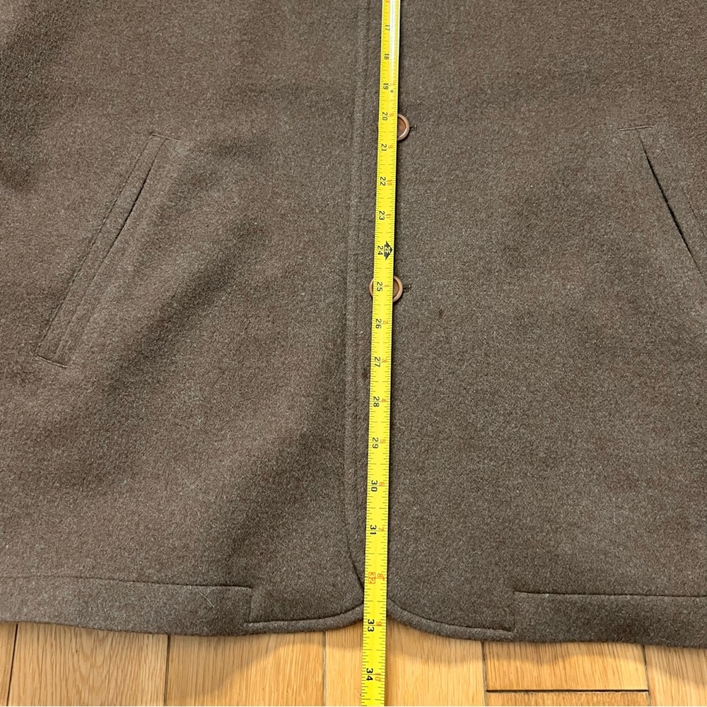 ermenegildo zegna Wool Cashmere Blend Brown Button Front High Collar Coat Large - Picture 4 of 9